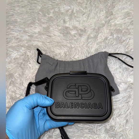 Balenciaga Black Lunch Box Mini Crossbody Bag - Picture 7 of 15